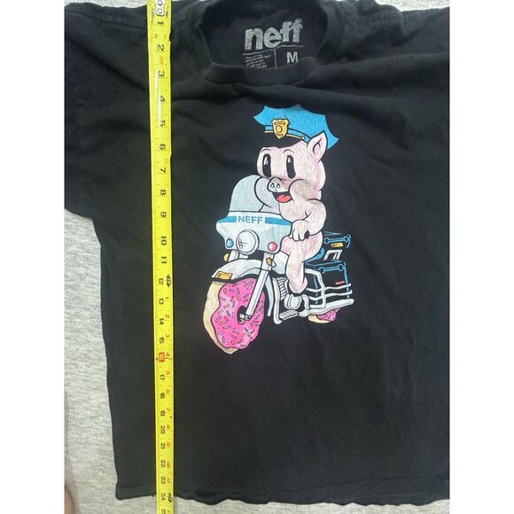 Neff The Donut Hog T-Shirt Men's Medium Short Sleeve Casual Pullover Black - Picture 7 of 9